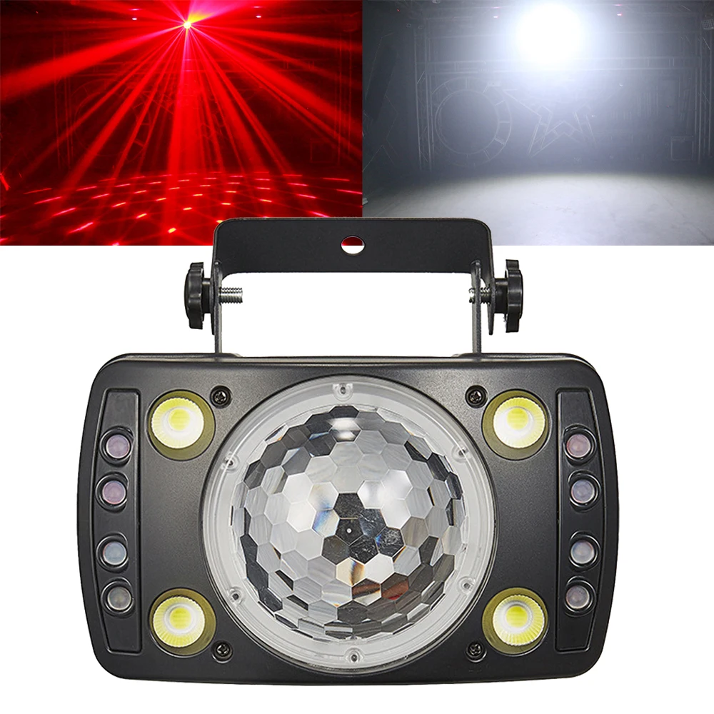 

3IN1 Effect Party Light 70W Magic Ball Light 4X10W LED DJ Strobe Light DMX/Remote Control Stage Laser Projector for Bar KTV Show