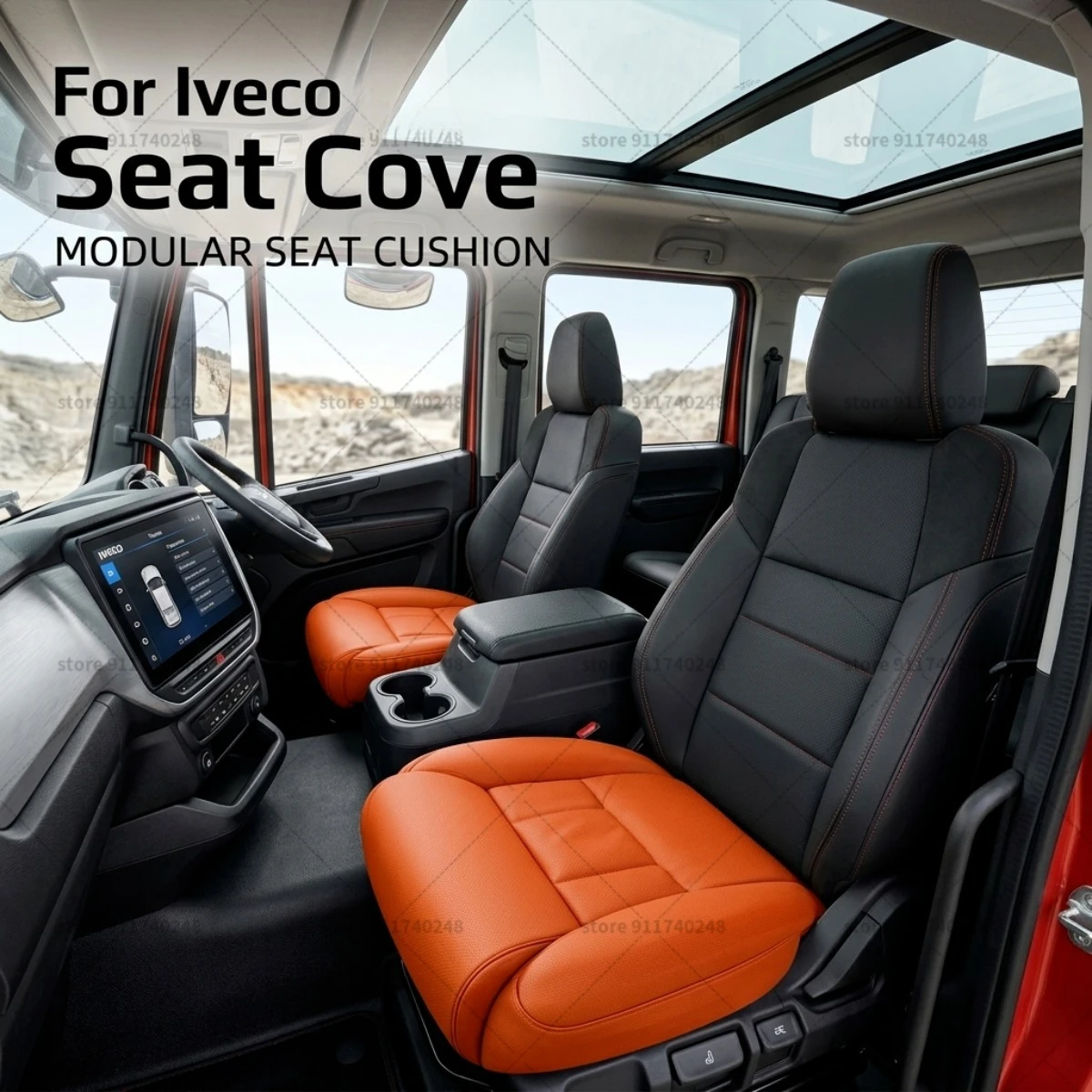 

Подушка-удлинитель для сиденья Iveco, опора для ног и бедер, из пены с эффектом памяти, кожаная, аксессуар для интерьера