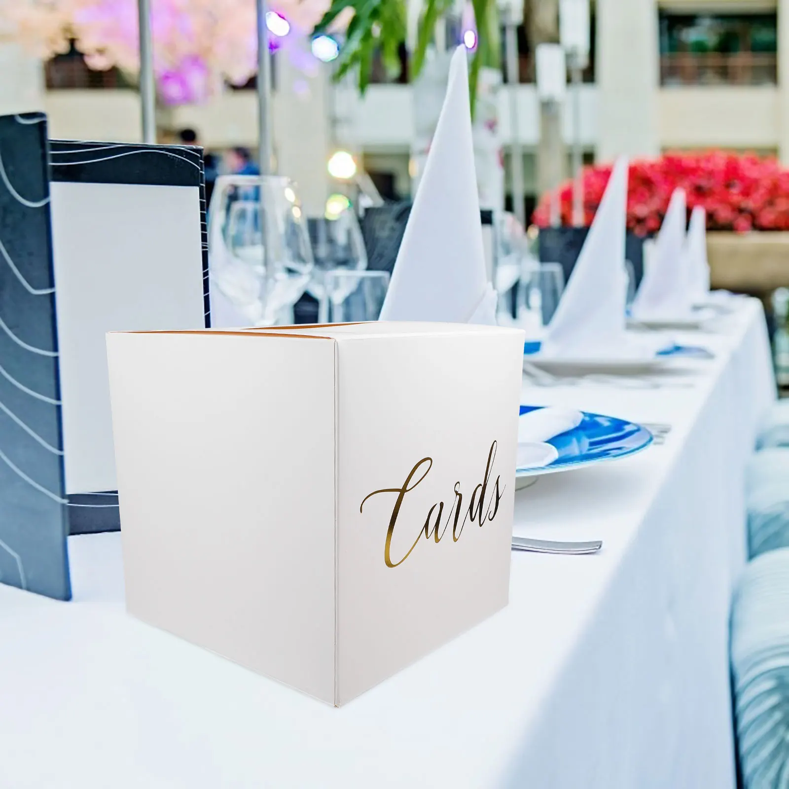 علبة كرتون الزفاف ورقة المال حامل الهدايا التبرع الاقتراحات فتحة المغلف الاقتراع حفلة تفضل الاحتفال حفل ديكور