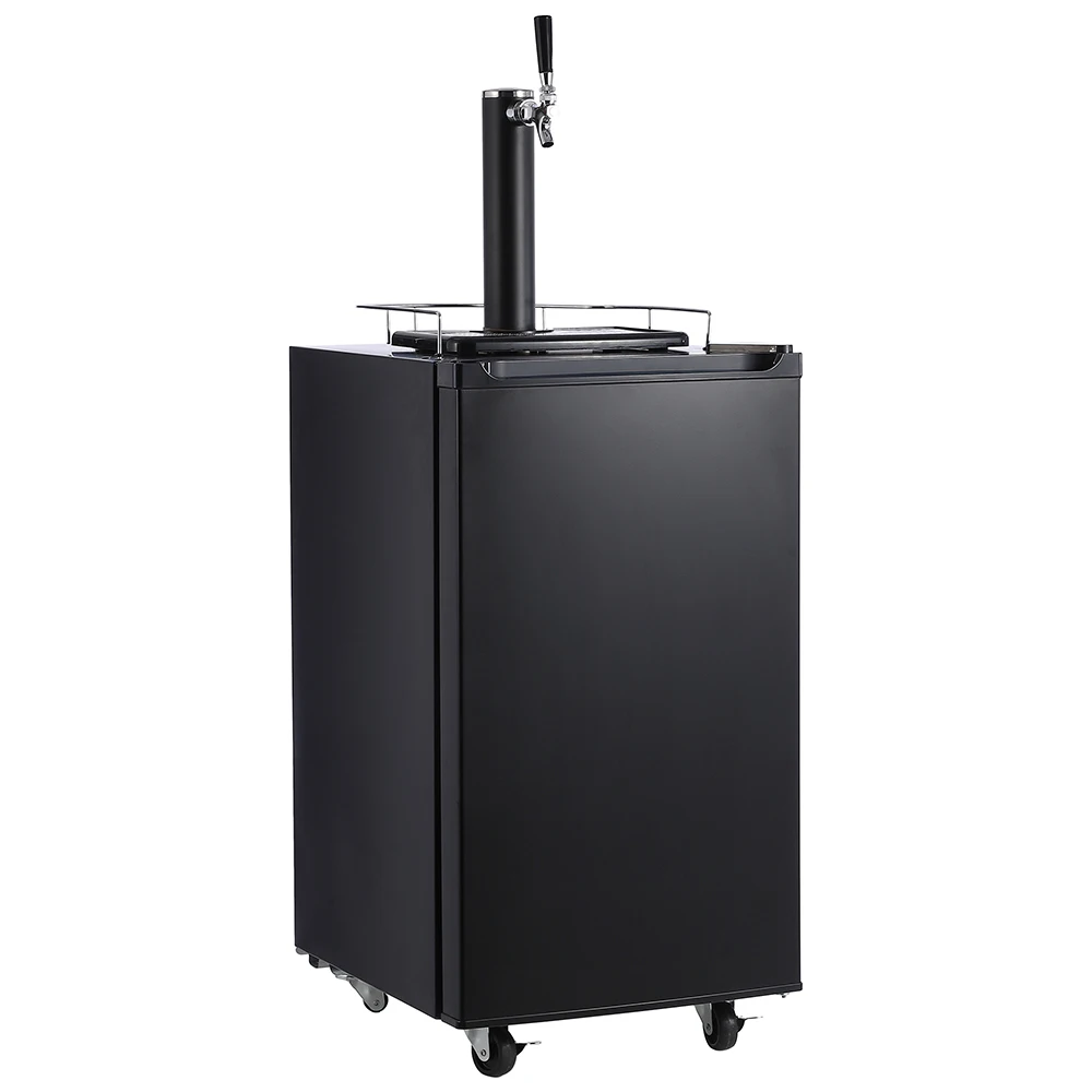 3.4 CF Beer Kegerator, distributore di birra brocca, frigorifero per fusti in acciaio inossidabile a grandezza naturale con vassoio raccogligocce, 32 ° F-50 ° F regolabile