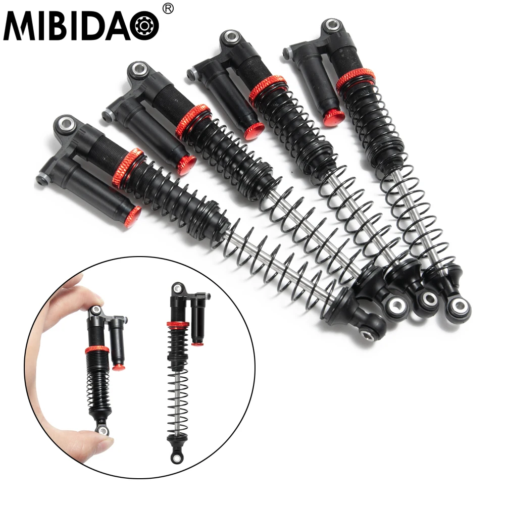 MIBIDAO Metal Shock Absorber 90/100/110/120mm Adjustable Damper For 1/10 Axial SCX10 90046 TRX4 TRX6 Wraith D90 RC Crawler Car