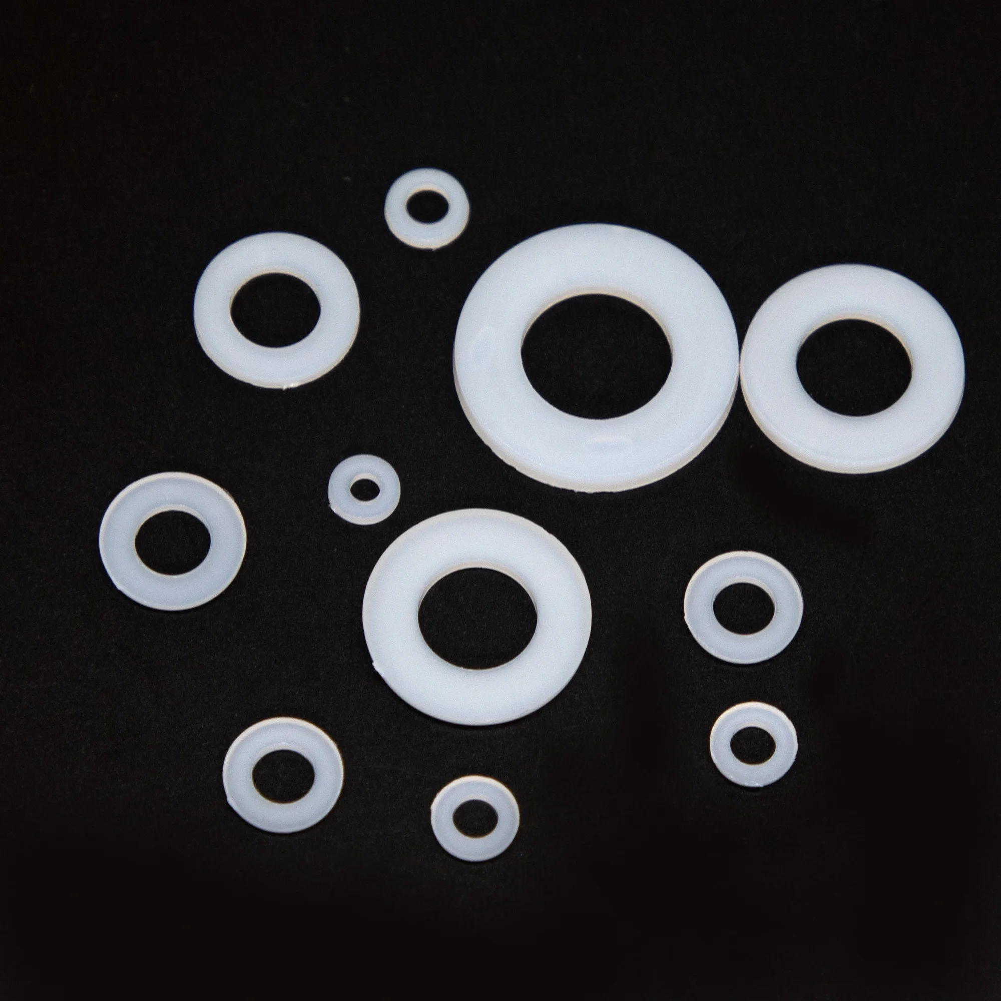 500Pcs M2 M2.5 M3 M4 M5 M6 M8 M10 White Plastic Nylon Flat Washer Flat Gasket Screw Bolt Insulation Washer Assembly Kit image 6