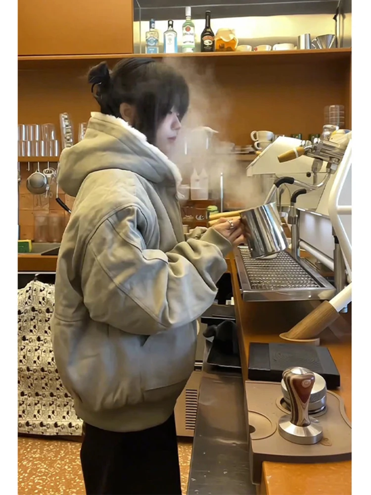 

Мужская утепленная куртка на флисовой подкладке с меховым воротником, осенне-зимняя, в американском стиле, хлопковая, молодежная, повседневная, водонепроницаемая