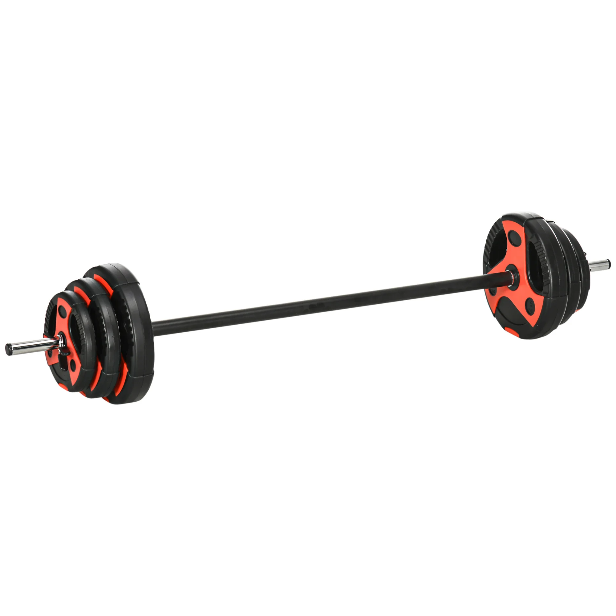 SPORTNOW dumbbell dumbbell weight bar Set bodybuilding fitness Set 6 discs 1,25 kg 2,5 kg 5 kg bodybuilding training 140x17cm