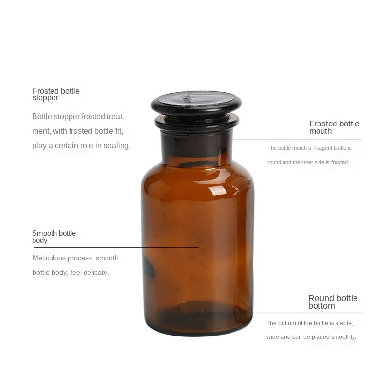زجاجة مختبر زجاجية من HAITING 60-1000 مل مع مستلزمات مختبر زجاجة كحول كاشف الغطاء