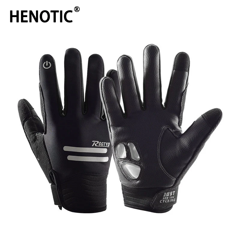 

Henotic Men Touch Screen Gloves Outdoor Winter Gloves Waterproof Non-slip Motorbike Riding Anti-sliding Warm Fleece Mitten