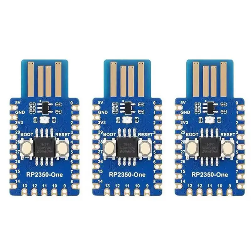 3X Waveshare For Raspberry Pi Pico 2 RP2350-One Mini Development Board Type-A RP2350A Dual Core Processor