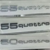 1pc AUDI Car ABS Rear Trunk Sticker For Audi 35 55 50 Quattro Logo A7 A8 Q3 A1 A3 A5 A6 Q4 Q5 S7 A4L Tail Emblem Badge Decals