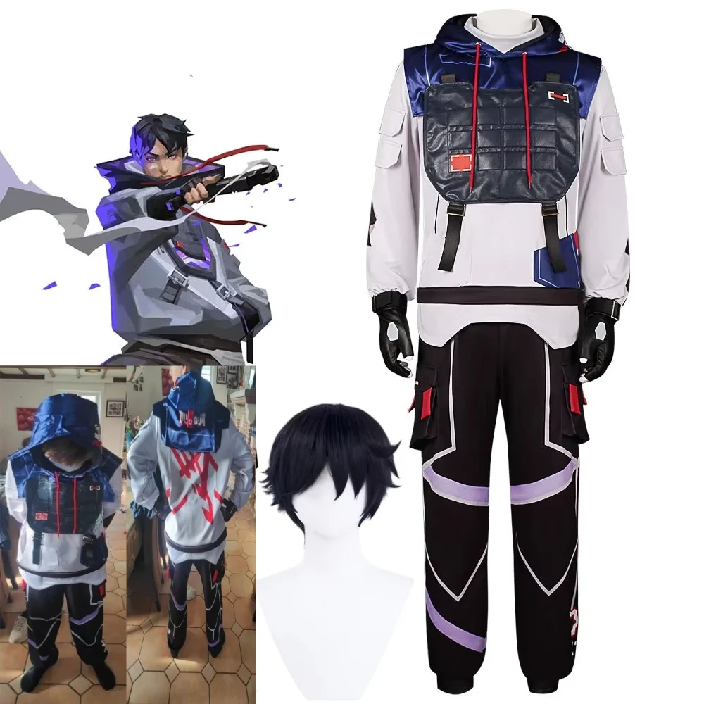 

ISO Cosplay Game VALORANT Costume Wig Halloween Anime Clothes Uniform