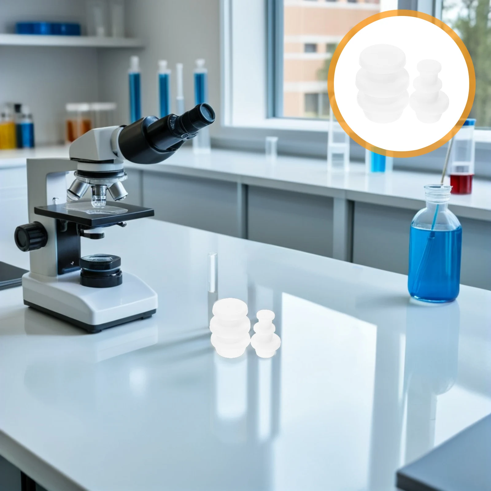 

30 Pcs Water Bottles Multi-diameter Silicone Hole Plug White Plugs End Cap Stopper