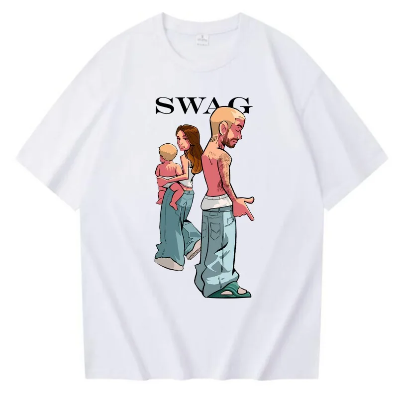 Justin Bieber SWAG 2025 Album Summer Fashion T-shirt Harajuku Women Cotton Girl O-neck Summer Shirt Tops Clothing