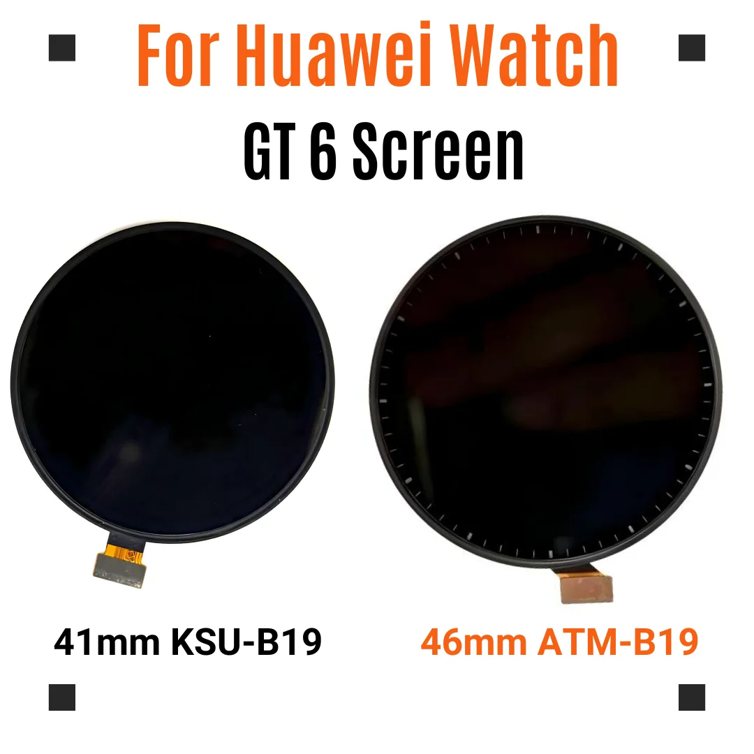 For Huawei Watch GT 6 41mm KSU-B19,46mm ATM-B19  LCD Screen Display Touch Digitizer Replacement AMOLED Full Assembly - view 3