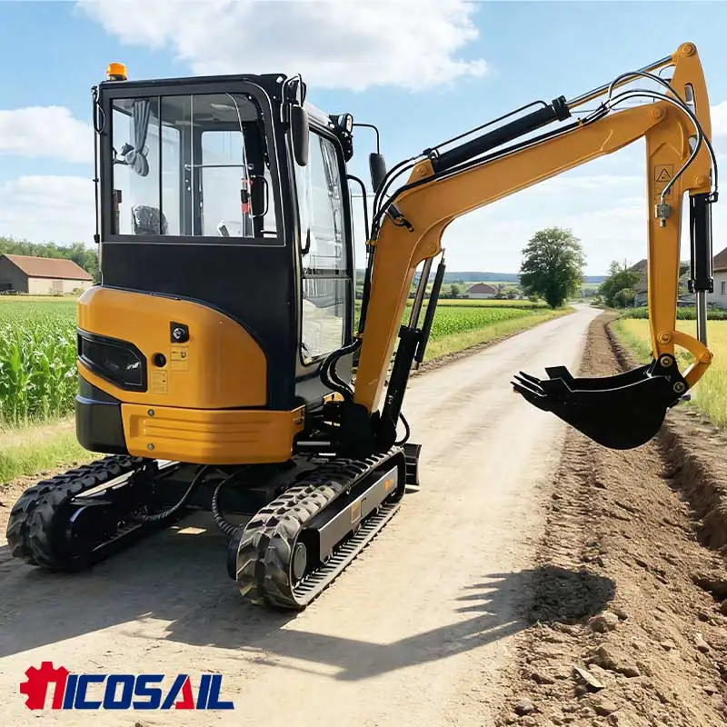 EPA Certified Mini Excavator - Crawler Type, Durable for Animal Husbandry, Farm & Small Construction Sites