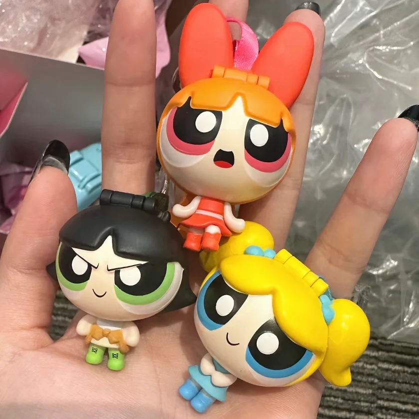 新しいパワーパフガールズ回転クロスドレッシングブラインドボックスコレクションおもちゃアニメ周辺モデルガールフレンド子供サプライズギフト