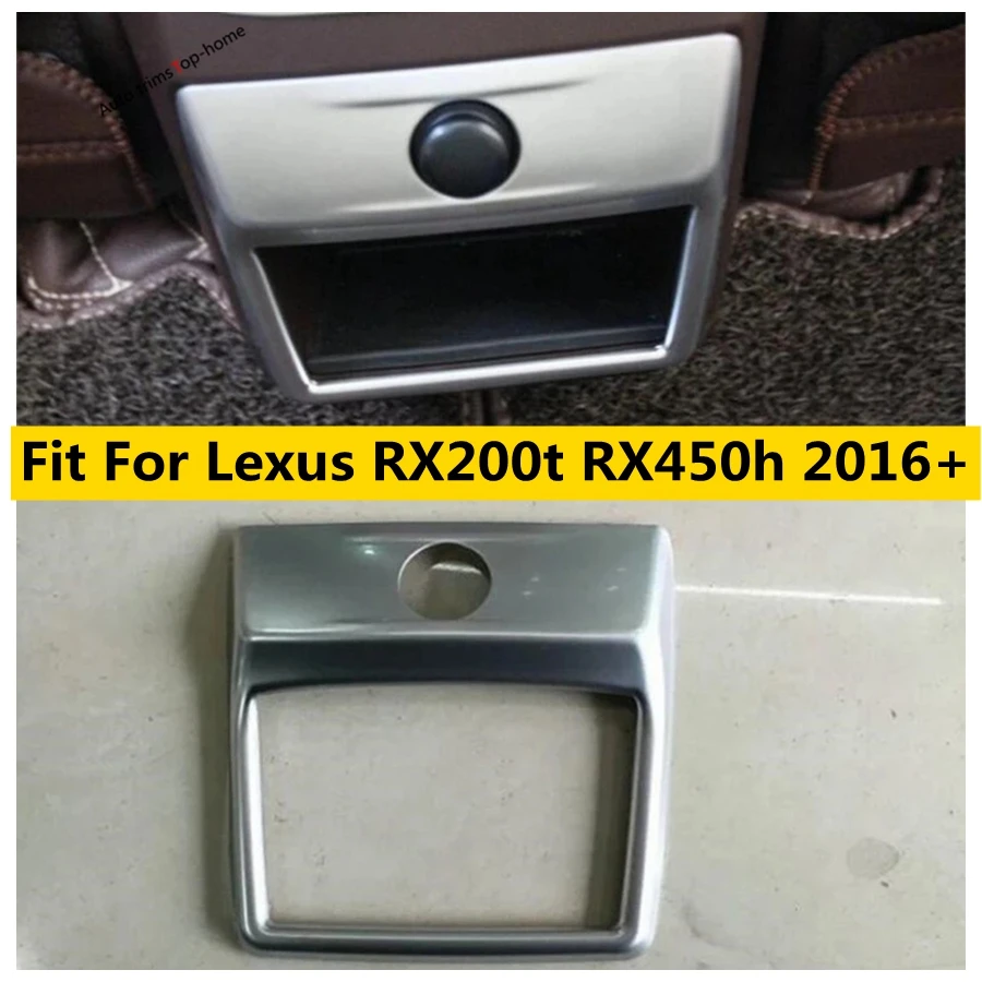 

Rear Storage Box Anti Kick Protector Panel Cover Trim For Lexus RX200t RX450h 2016 - 2021 ABS Pearl Chrome Accessories