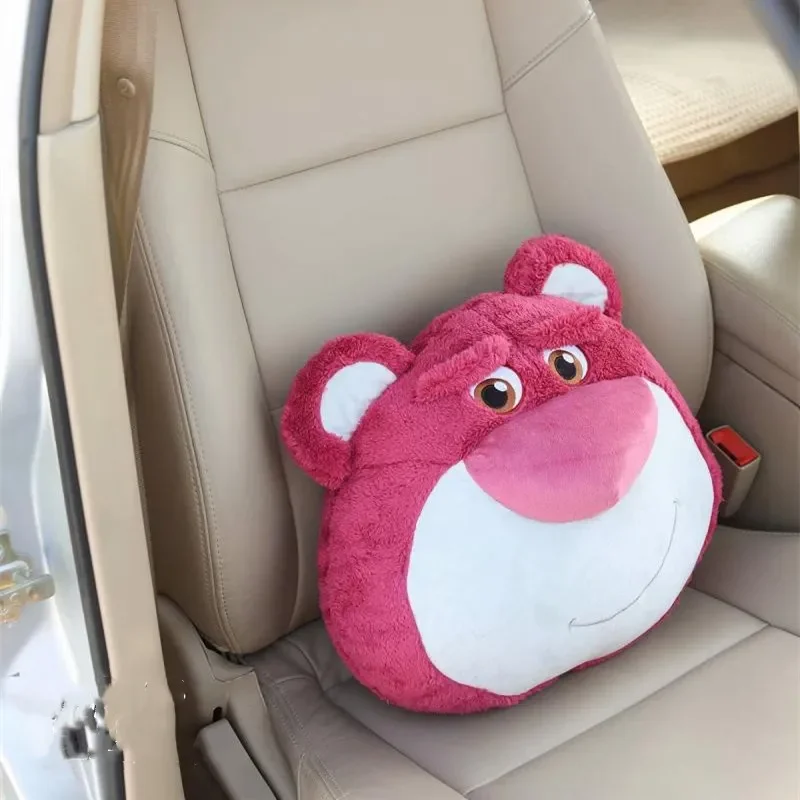 Cartoon Cute Strawberry Bear Car Headrest Car Neck Pillow Pillow Cushion Car Pillow Car Interior Accessories