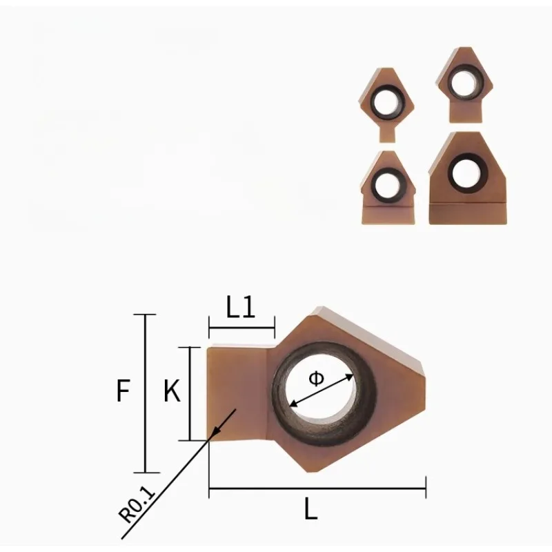 Keyway Broaching Cutter Carbide Insert Blade for CNC Machine To Cut Blind Internal Keyway Slot Groove Spline Shaft DW5.0-5.1