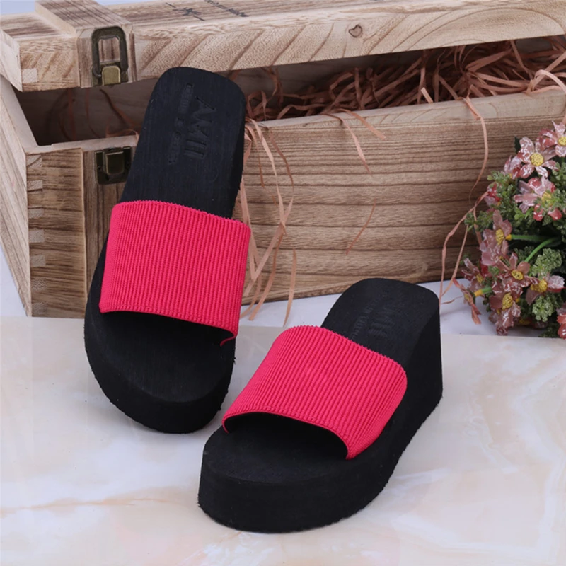 Summer Soft Women Wedge Sandals Thong Flip Flops Flat Platform Slippers Beach