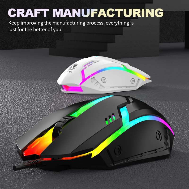 Проводная игровая мышь Li Mei S1 — RGB-подсветка USB eSports и офис для ноутбука/настольного компьютера