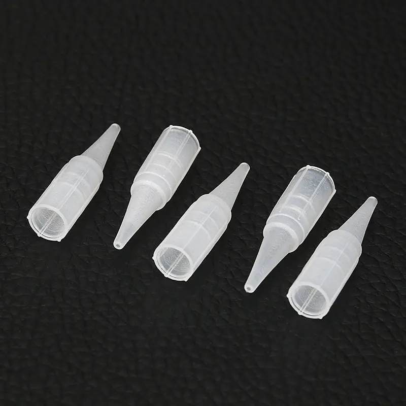 50/100 Pcs Disposable Traditional Tattoo Tips 1R 3R 5R 5F 7F For Permanent Makeup Eyebrow/Lip Tattoo Nozzle Needle Caps 0.6cm
