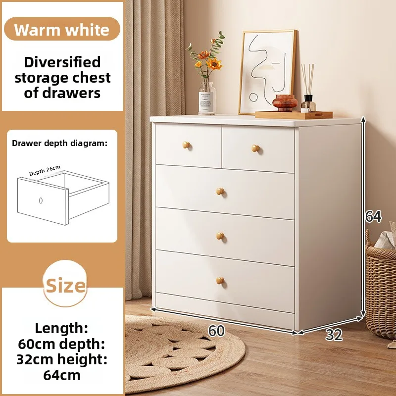 Large Capacity Five Drawer Chest Storage Cabinet Freestanding Tall Living Room Bedroom Living Room Storage Cabinet Furniture