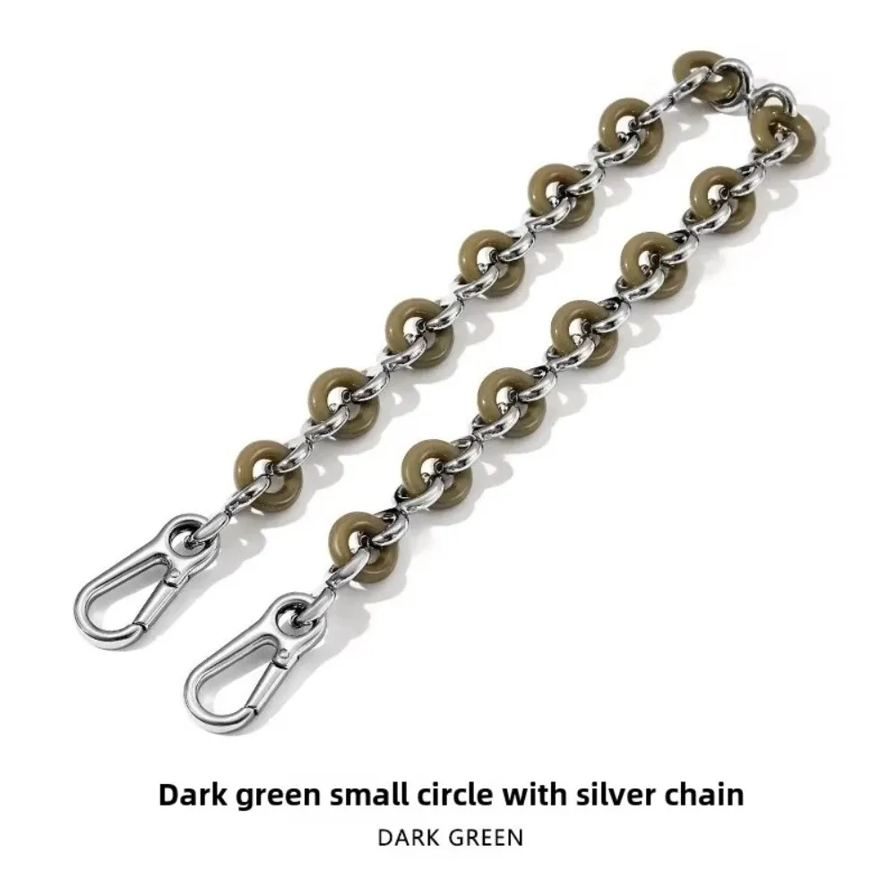 

High-grade Underarm Bag Chains Sweet Donut Shape Replacement Handbag Handle Chain Metal Resin Purse Chain Belt Bag Accessories