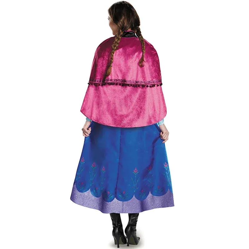 Frozen Costume Dress Anna Cosplay Costumes Dresses for Adult Women Anna Princess Clothing Halloween Party Clothes