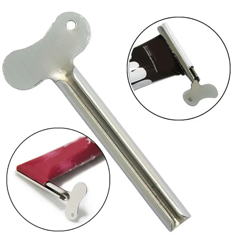 Zahnpasta-Tubenpresse aus Edelstahl, Metallschlüssel, Zahnpasta-Quetscher für Badezimmer, Haarfärbemittel, Kosmetiktuben, Quetscher
