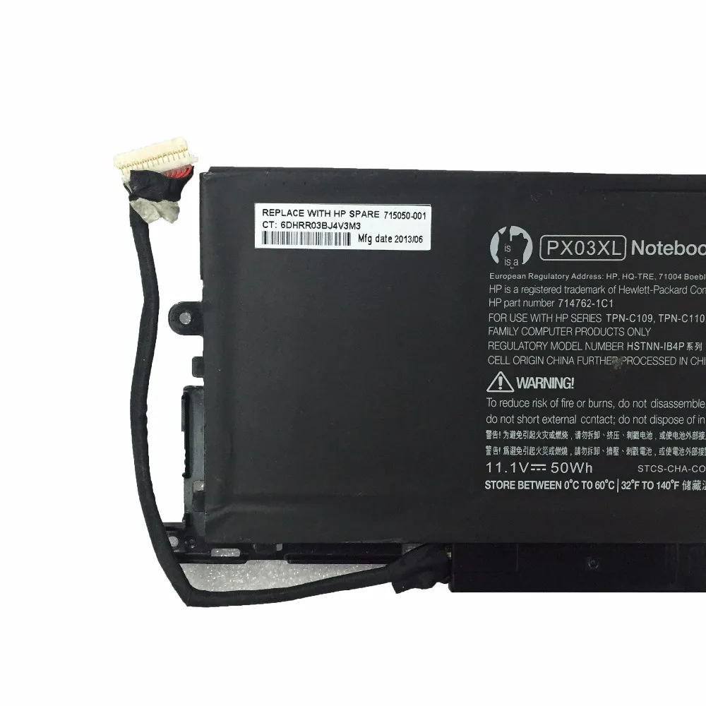 11.1V 50WH PX03XL New Original Laptop Battery for HP TPN C109/C110/C111 PX03XL HSTNN-LB4P 715050-001 714762-1c1 Tpn-c109