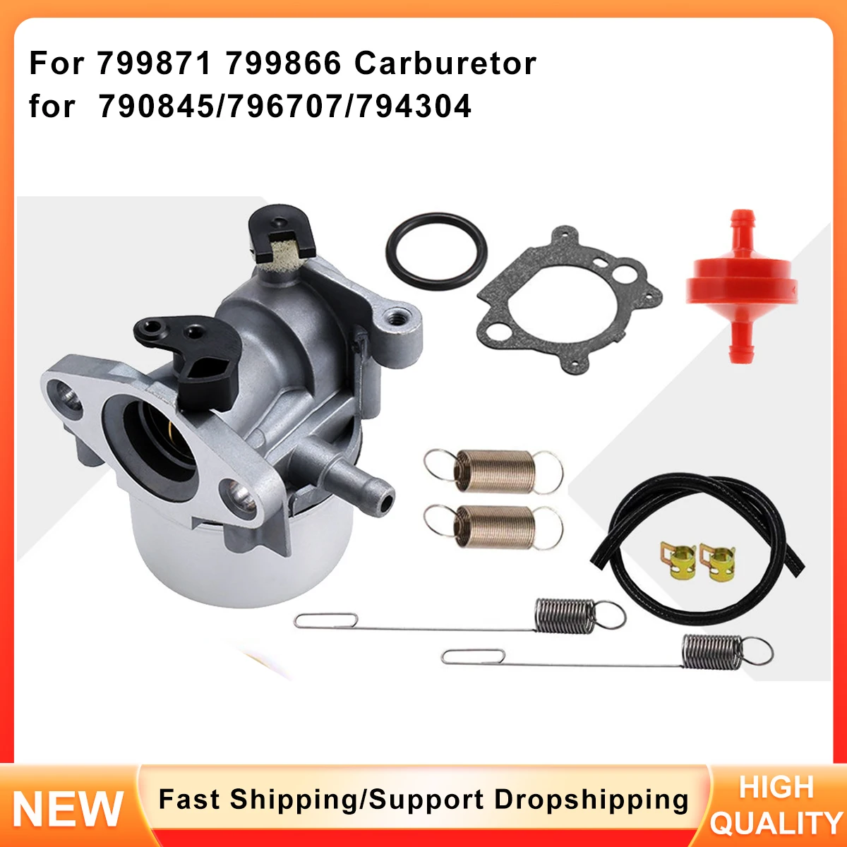 

Replacement Carburetor 799871 for Briggs Stratton 6.25-6.75HP - Replaces 799866 790845 796707 794304