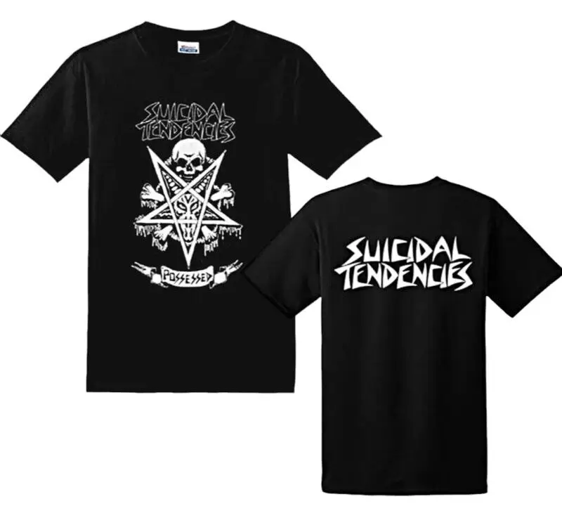 New Suicidal Tendencies Possessed Pentagram Cyco Punk Band T Shirt Badhabitmerch