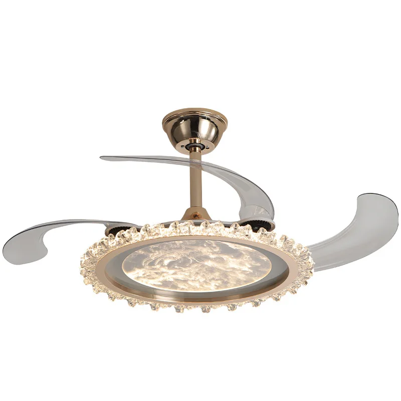 

Italian fan light light luxury full spectrum eye protection restaurant ceiling fan light