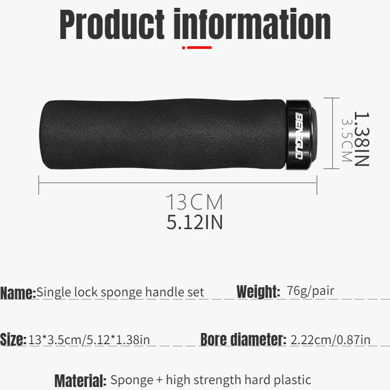 Bicycle Handlebar Grips Soft Sponge Bike Handle Lock on Mountain Bike Grip Non-slip AM DH MTB Cuffs Ultralight Bike Bar Cover