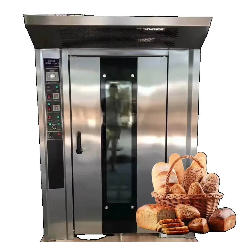 

Automatic Baking Equipment Das Diesel Electric Rotary Oven 12/16/32/64 Tray for Bakery Bread baguette Cookie Toast Croissant
