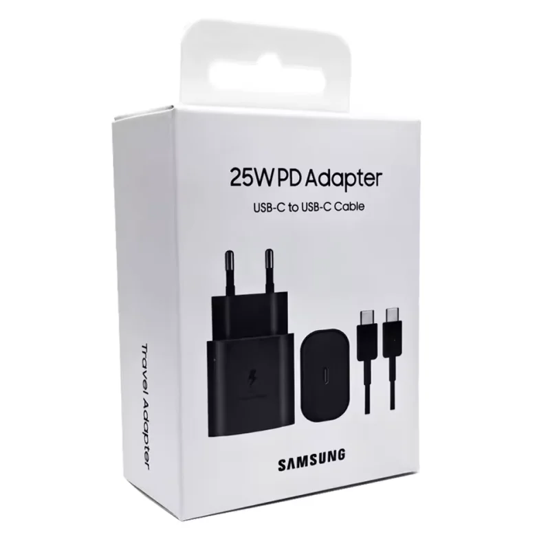 For Samsung Galaxy 25W Super Fast Charging Type C Adapter for S24 S23 S20 S21 S22 Plus Note 20 10 A55 A35 A25 A15 Z Flip 6 5 4 3