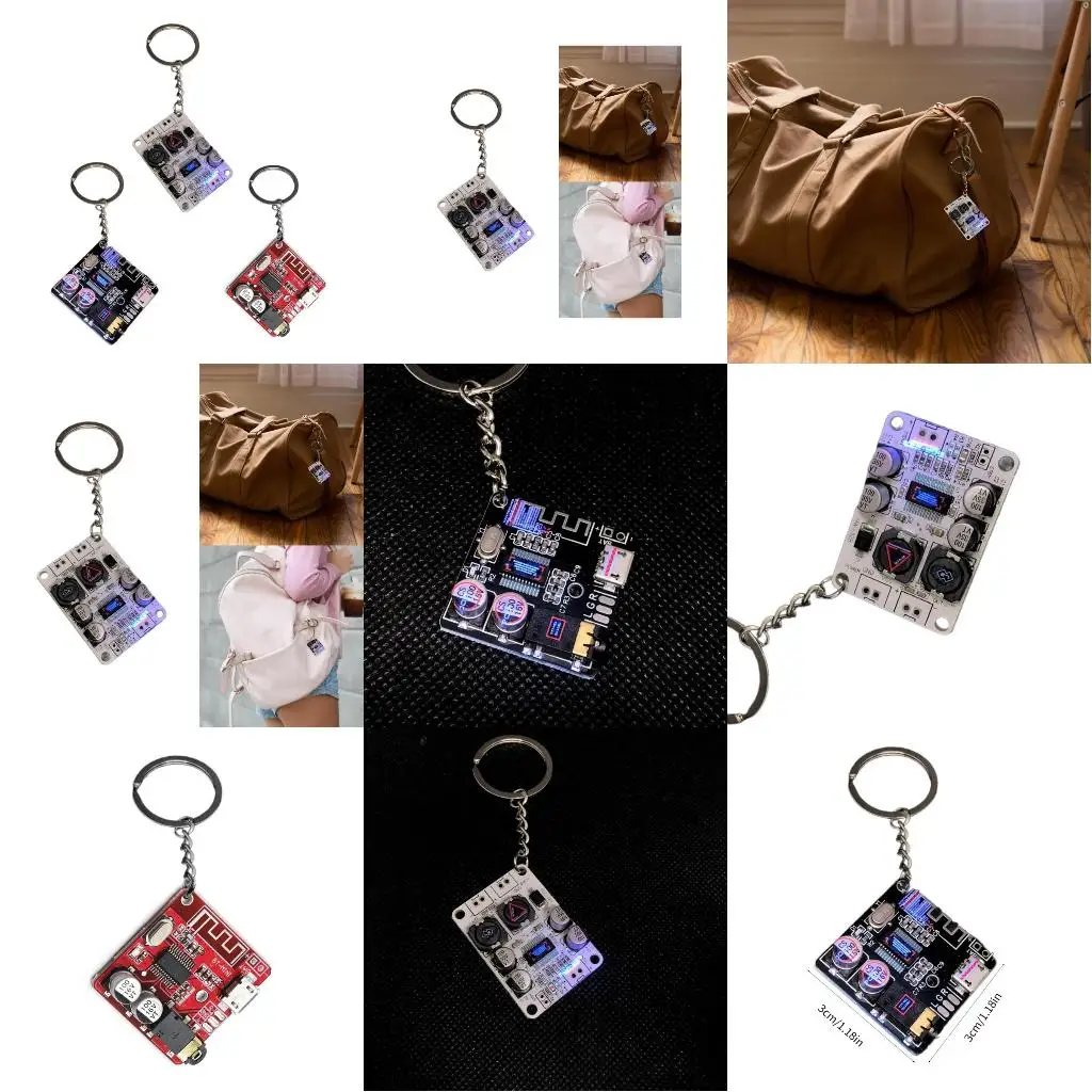  Mechanical Schoolbag Pendant Keychain Mechanical Metal Cool Circuit Board Charm For Boys Girls Vending Machine