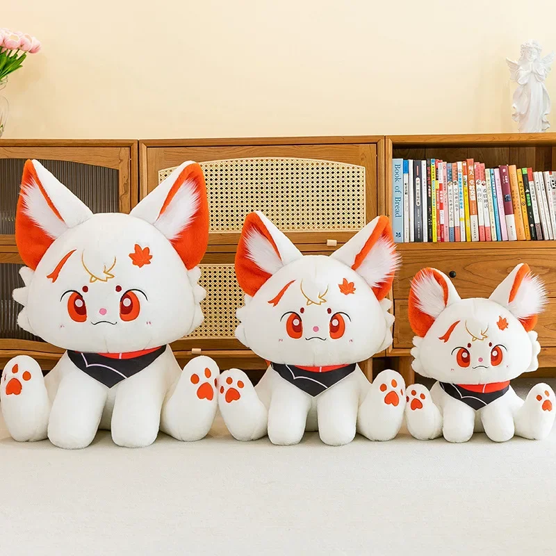 Kawaii Kazuha Cat Plush Toys Game Figure Dolls Game Peripheral Accompany Sleep Toy Creative Home Decoration Game Lover Kid Gifts