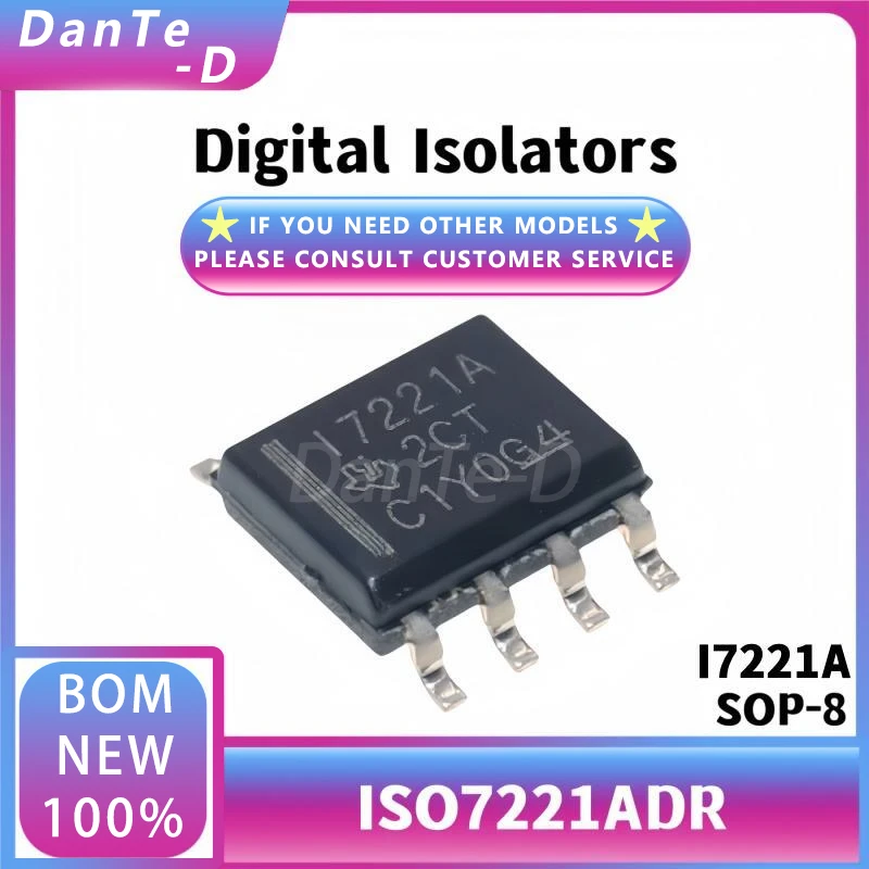 ISO7221ADR package SOP-8 silk screen I7221A dual channel digital isolator chip original authentic