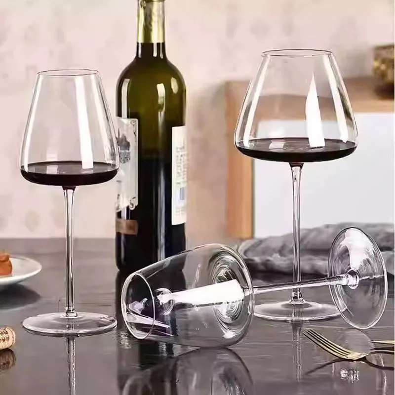 Simple style light luxury transparent burgundy red wine glass home high grade large highball glass