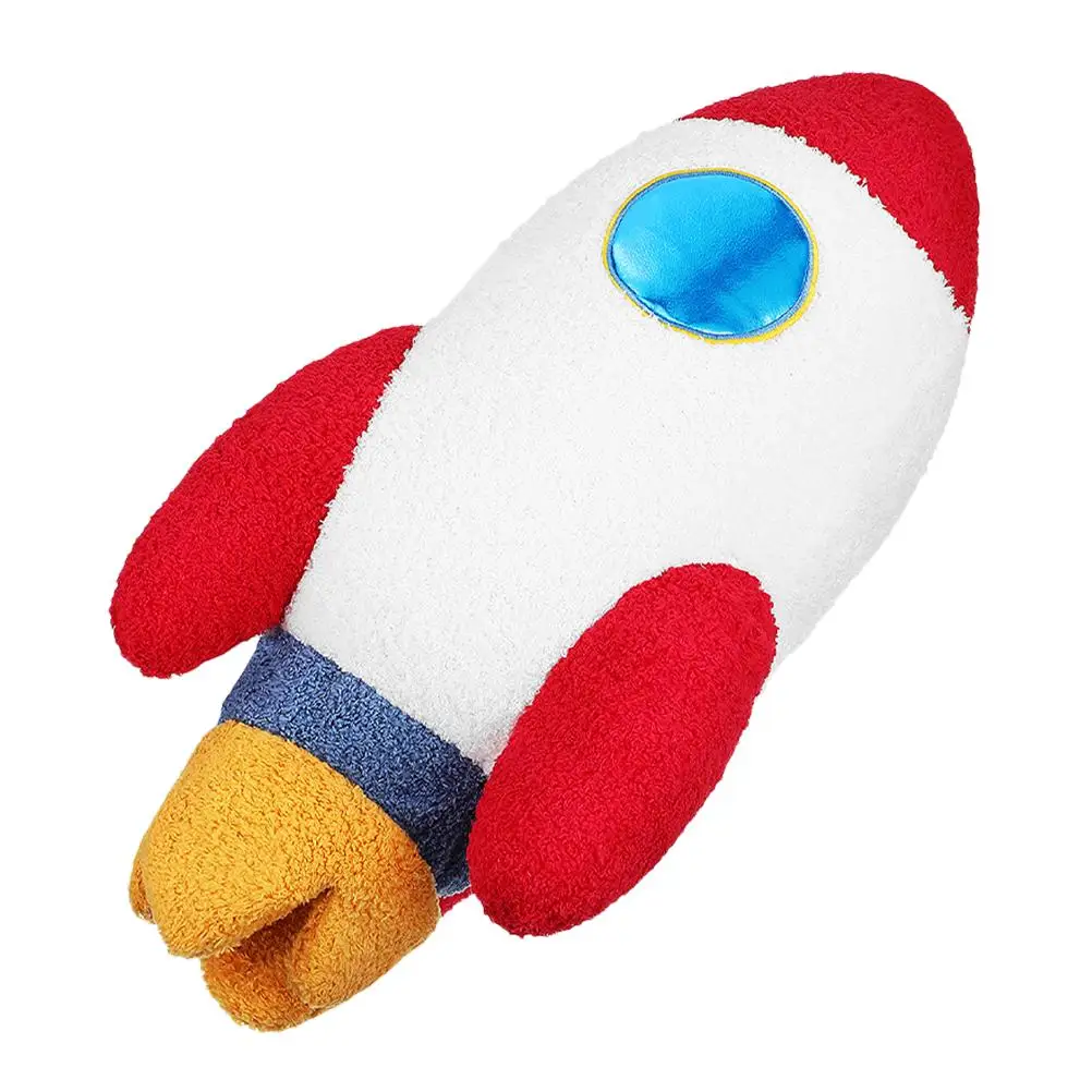Rocket Pillow Plush Bed Pillows Shaped Astronaut Nursery Space Toys Rocket Astronaut Room Decor For Boys Ship Decor Outerspace