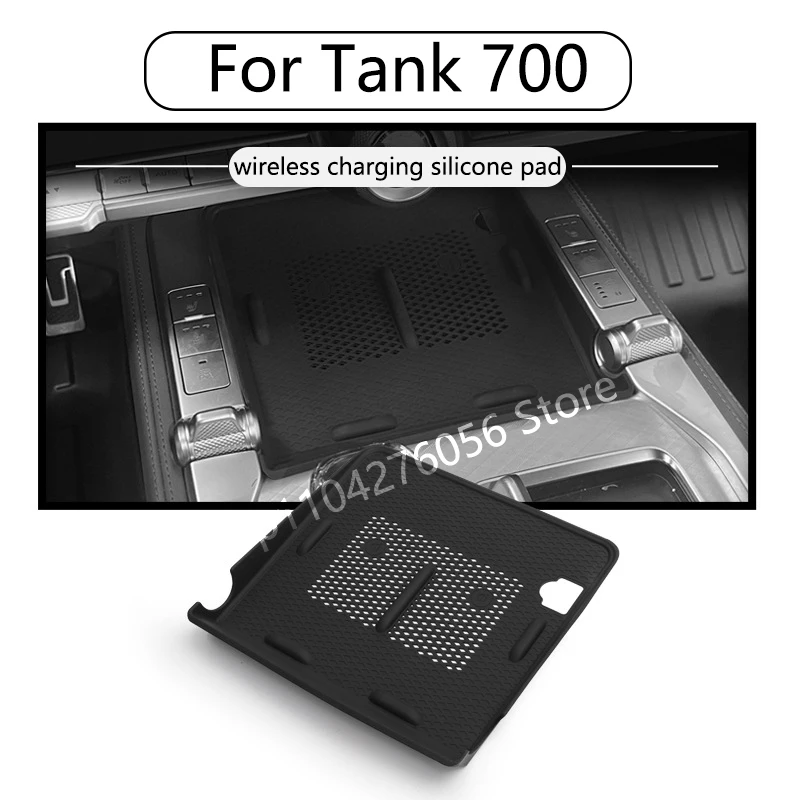 

For Great Wall Tank 700 2024 Wireless Charging Pad Auto Phone Non-slip Charger Mat Silicone Protective Pad Accessories