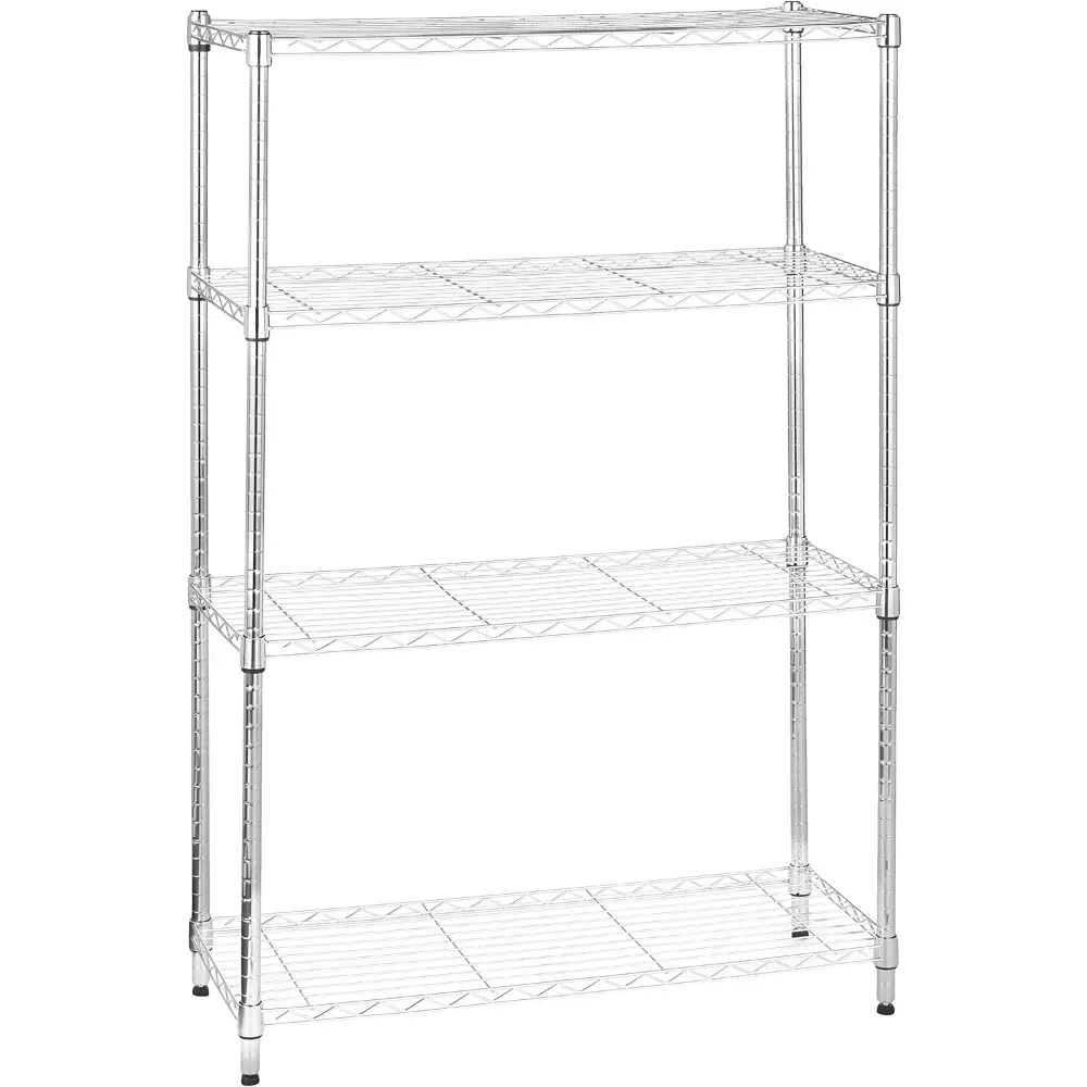 4-Shelf Adjustable Heavy Duty Steel Wire Rack Storage Shelving Organizer for Kitchen, Garage, 36