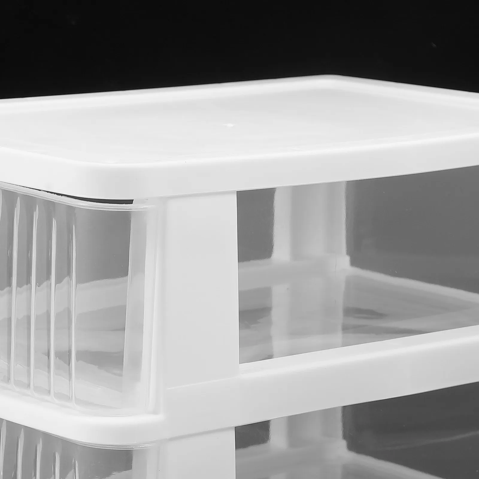 Desk Drawer Box Desktop Organizer Clear Compact Storage Case for Pens Headphones Chargers Office Supplies Storage Organizer