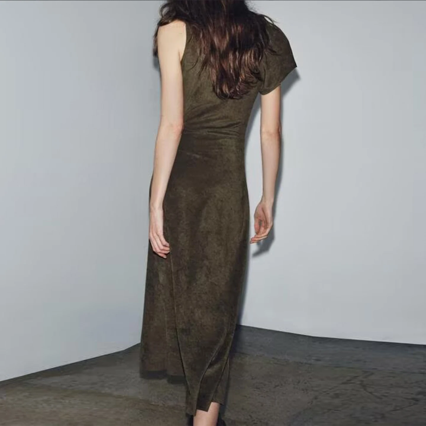 Z غير المتماثلة المضادة للفراء تأثير الجلد الدكتور Faionable المرأة عادية Sle ort Sve ملابس يومية موسم الخريف #3