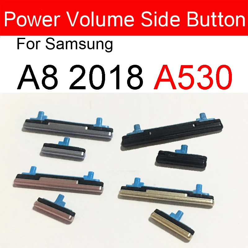 1set(2pcs)Power Volume Side Button For Samsung Galaxy A8 2018 A530 On Off Power Volume Side Key For Samsung A8Plus A8+ 2018 A730