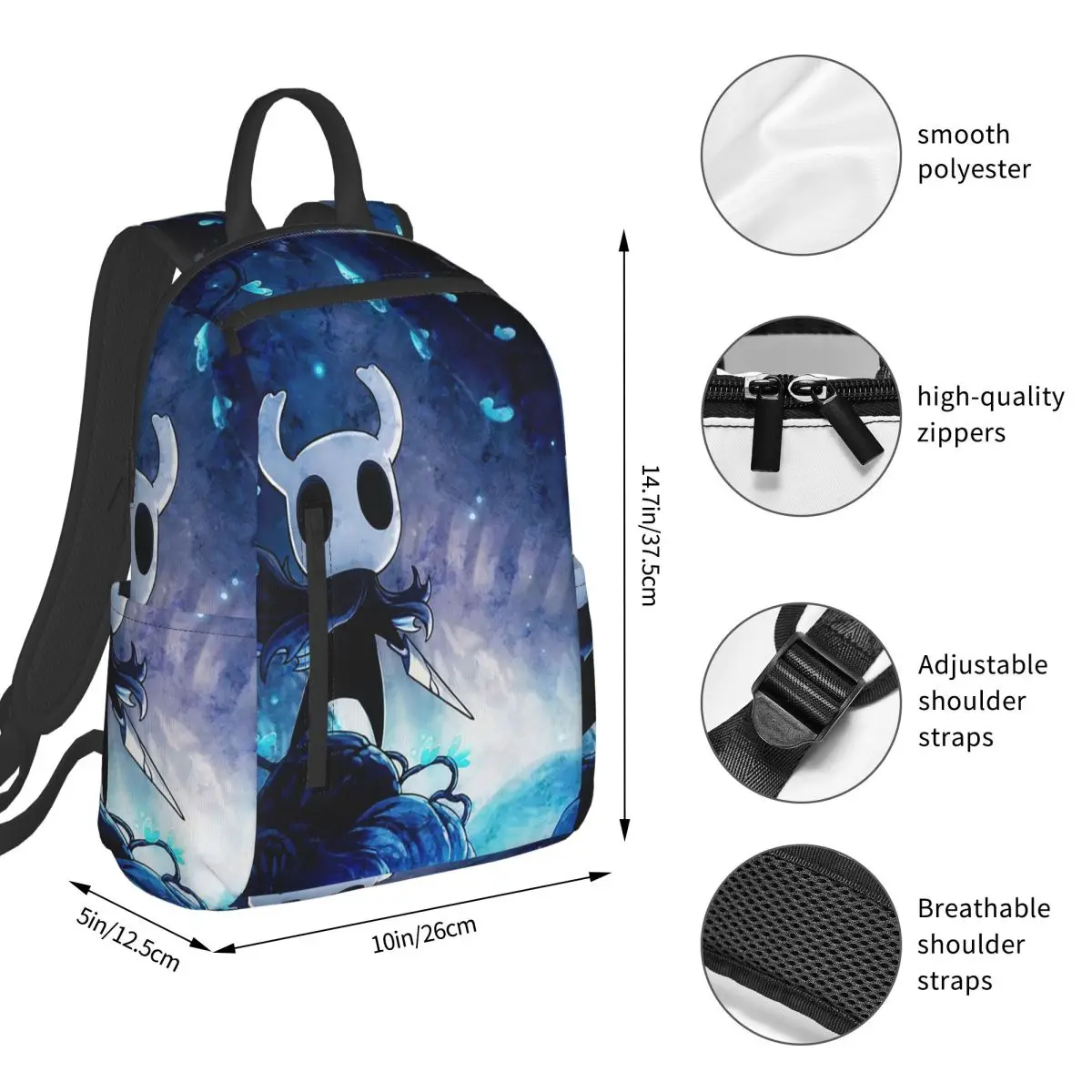 Hollow Knight (4) Backpack Student BookBag Boys Girls School Bag Computer Shoulder Bags Men Women