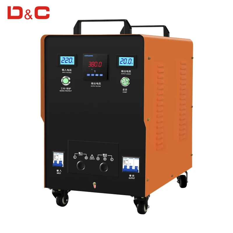 Single Phase 220V To Three Phase 380v Transformer Power Converter 10kva 15kva 20kva 30kva Step Up Step Down Voltage Converter