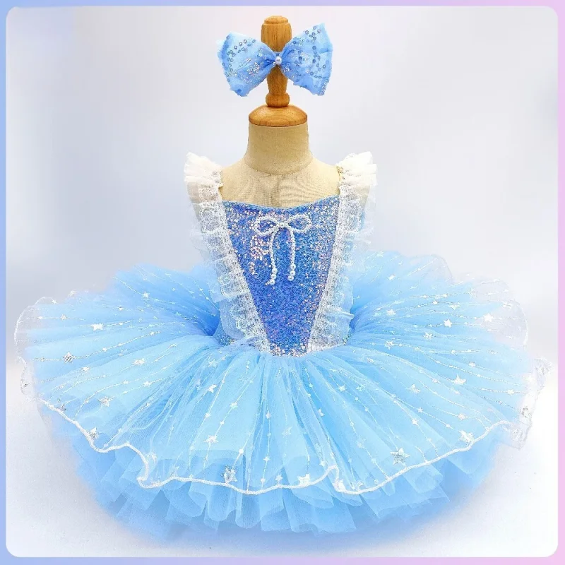 

Летние балетные купальники-пачки для девочек, платья для танцев, сценические костюмы, детская одежда, элегантные наряды принцесс