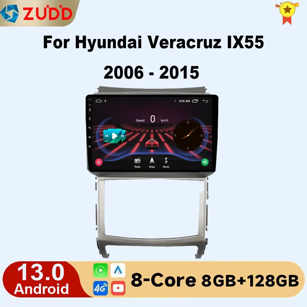 

2din Radio For Hyundai Veracruz ix55 2006-2015 Car Radio Android 10 Multimedia System Tape Record Navigation GPS BT No 2 Din DVD