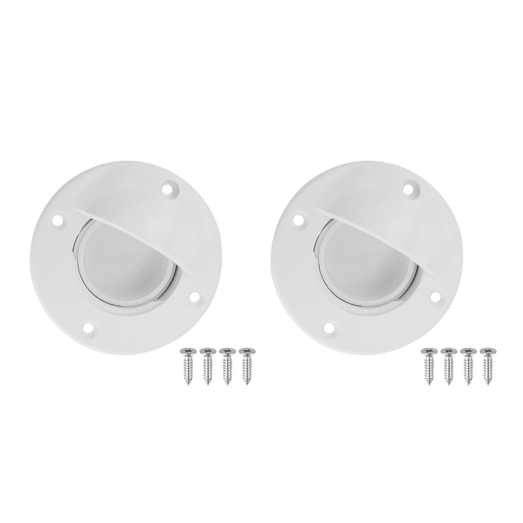 Universele Witte Nylon Marine Boot Spiegel Dek Mount Afvoer Scupper Ventiel Schroefdop Stop Stop Vervanging Accessoires